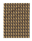 Golden Paws Floral Frenchie Arctic Fleece Blanket