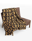 Golden Paws Floral Frenchie Arctic Fleece Blanket