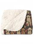 Blossoming Labradors Bouquet Sherpa Fleece Blanket