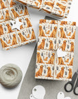 Golden Glamour Paws - Luxe Licks for Regal Retrievers Gift Wrap Papers