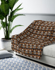 Bloomingly Bulldogistic Bouquet Sherpa Fleece Blanket
