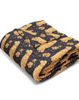 Golden Paws Floral Frenchie Arctic Fleece Blanket