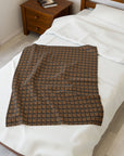 Fanciful Golden Paradise Blossom Velveteen Plush Blanket