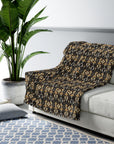 Manor Pup Boxer Royale Sherpa Fleece Blanket
