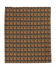 Fanciful Golden Paradise Blossom Velveteen Plush Blanket