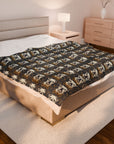 Wildwood Wanderlust Bulldog Velveteen Plush Blanket