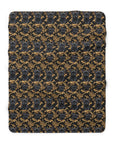Regal Frenchie Noir Elegance Sherpa Fleece Blanket