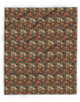 Blooming Pug Paradise Arctic Fleece Blanket