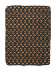 Dapper Dachshund Noir Glow Sherpa Fleece Blanket