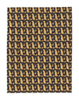 Golden Paws Floral Frenchie Arctic Fleece Blanket