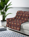 Boxer Blossom Tapestry Delight Sherpa Fleece Blanket