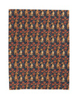 Floral Pawsome Dachsund Delight Velveteen Plush Blanket