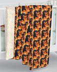 Rottweiler Chic Pawsitivity Sherpa Fleece Blanket
