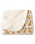 Golden Glamour Paws - Luxe Licks for Regal Retrievers Sherpa Fleece Blanket