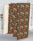 Blooming Pug Paradise Sherpa Fleece Blanket