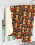 Golden Pawsatronic Tapestry Sherpa Fleece Blanket