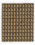 Golden Paws Floral Frenchie Arctic Fleece Blanket