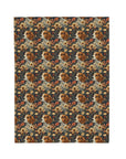 Beagle Blossoms Velveteen Plush Blanket