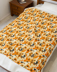 Golden Glitz 'n Glamour Woofwear Velveteen Plush Blanket