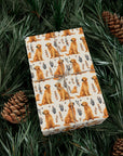 Golden Glamour Paws - Luxe Licks for Regal Retrievers Gift Wrap Papers