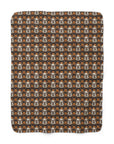 Bloomingly Bulldogistic Bouquet Sherpa Fleece Blanket