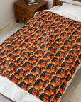 Rottweiler Chic Pawsitivity Velveteen Plush Blanket