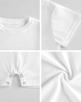 180gsm Faux Cotton Short Sleeve Baby Bodysuit Romper PLR (All-Over Printing)