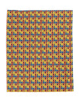 Frenchie Pop Art Pawfection Grid Velveteen Plush Blanket
