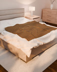 Frenchie Pop Art Pawfection Grid Velveteen Plush Blanket