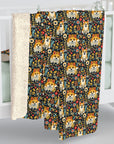 Corgi Rainbow Vine Dream Sherpa Fleece Blanket