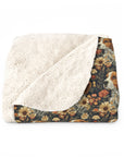 Beagle Blossoms Sherpa Fleece Blanket