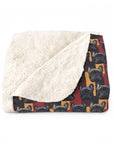 Chic Canine Checkmate - Frenchie Edition Sherpa Fleece Blanket