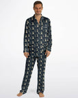 Night Night Frenchie Men's Satin Pajamas