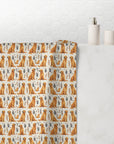 Golden Glamour Paws - Luxe Licks for Regal Retrievers Mink-Cotton Towel