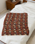 Pug Paradise Playpen Velveteen Plush Blanket