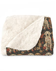Blossoming Labradors Bouquet Sherpa Fleece Blanket