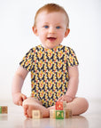 180gsm Faux Cotton Short Sleeve Baby Bodysuit Romper PLR (All-Over Printing)