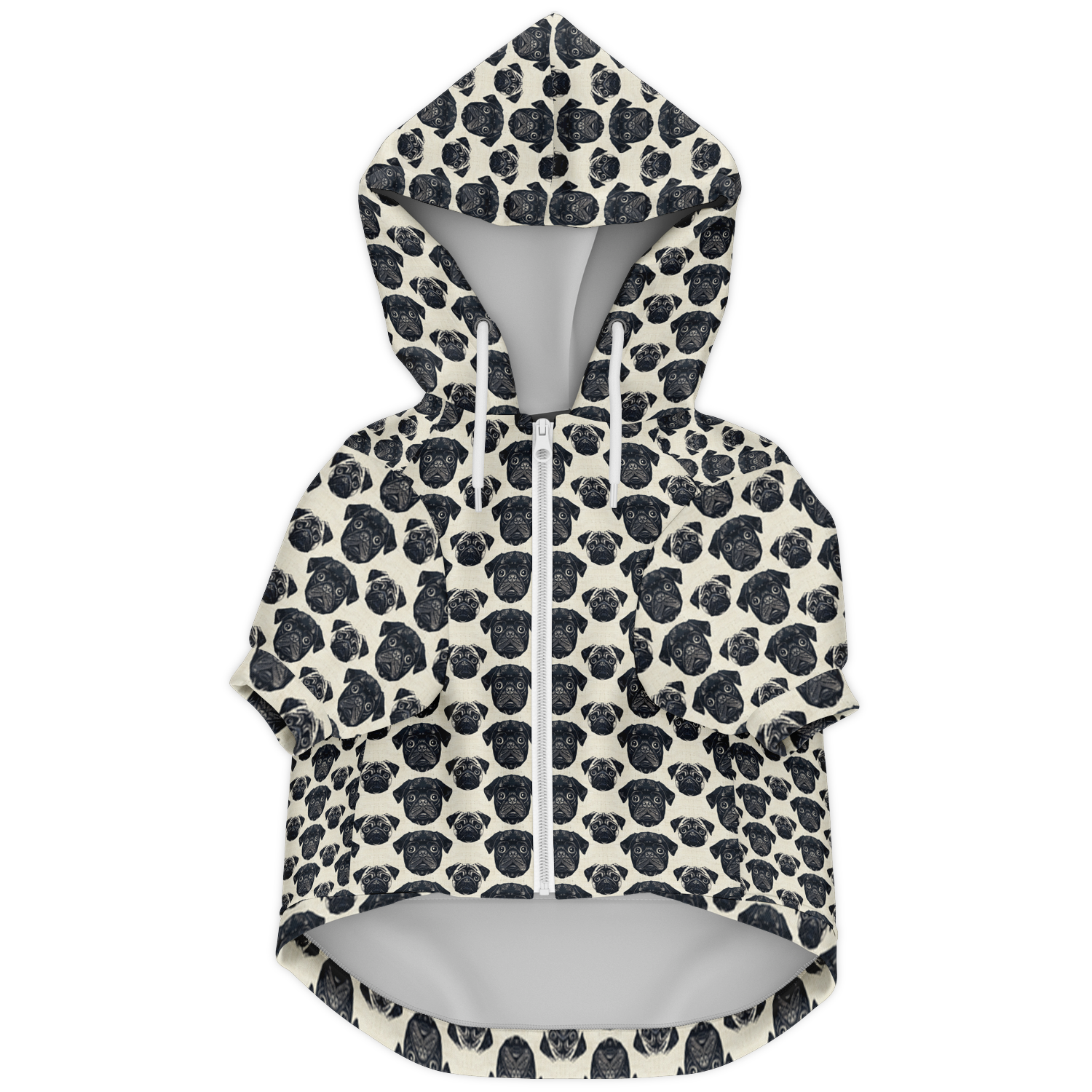 Pug Zip-Up Hoodie