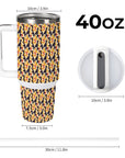 40oz Stainless Steel Insulated Tumbler with Handle and Lid
