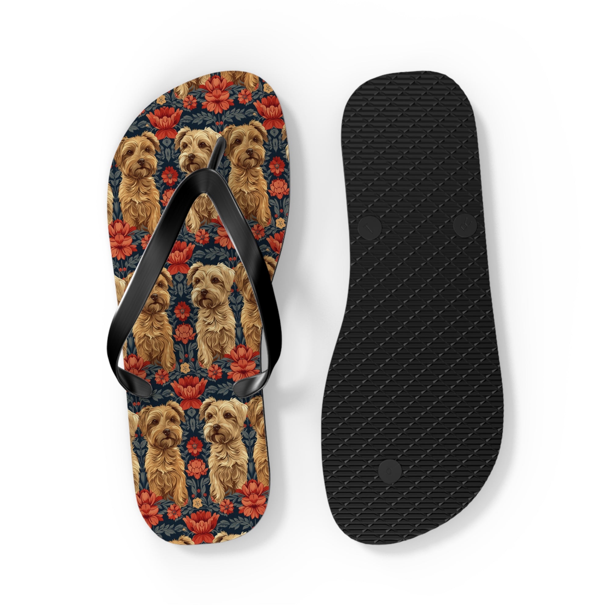 Yorkie Charm Twins Flip Flops