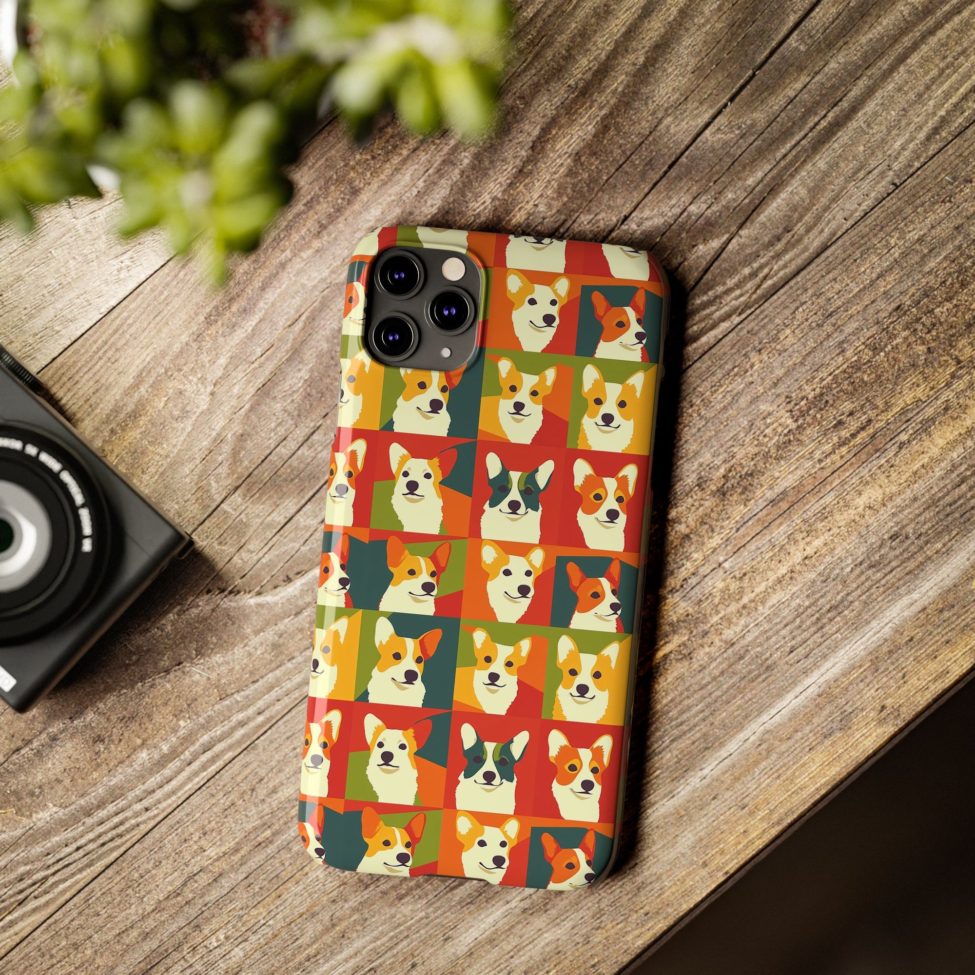 Corgi Chic Popart Pup Slim Phone Cases