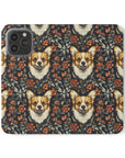 Floofy Corgi Blossom Blast Flip Cases