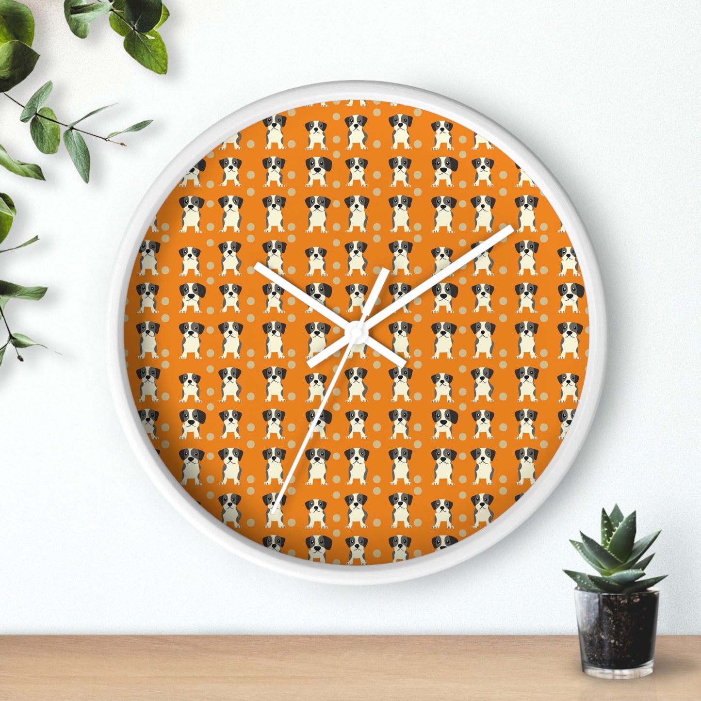 Boxer Blissful Chic Canine Wall Clock