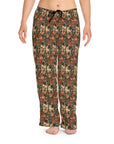 Blooming Pug Paradise Women's Pajama Pants