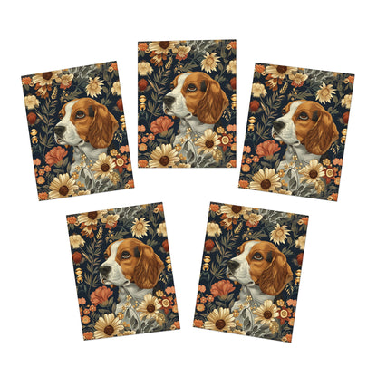 Beagle Blossoms Greeting Cards (5-Pack)