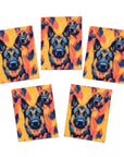 Impressionistic German Shepherds Greeting Cards (5-Pack)