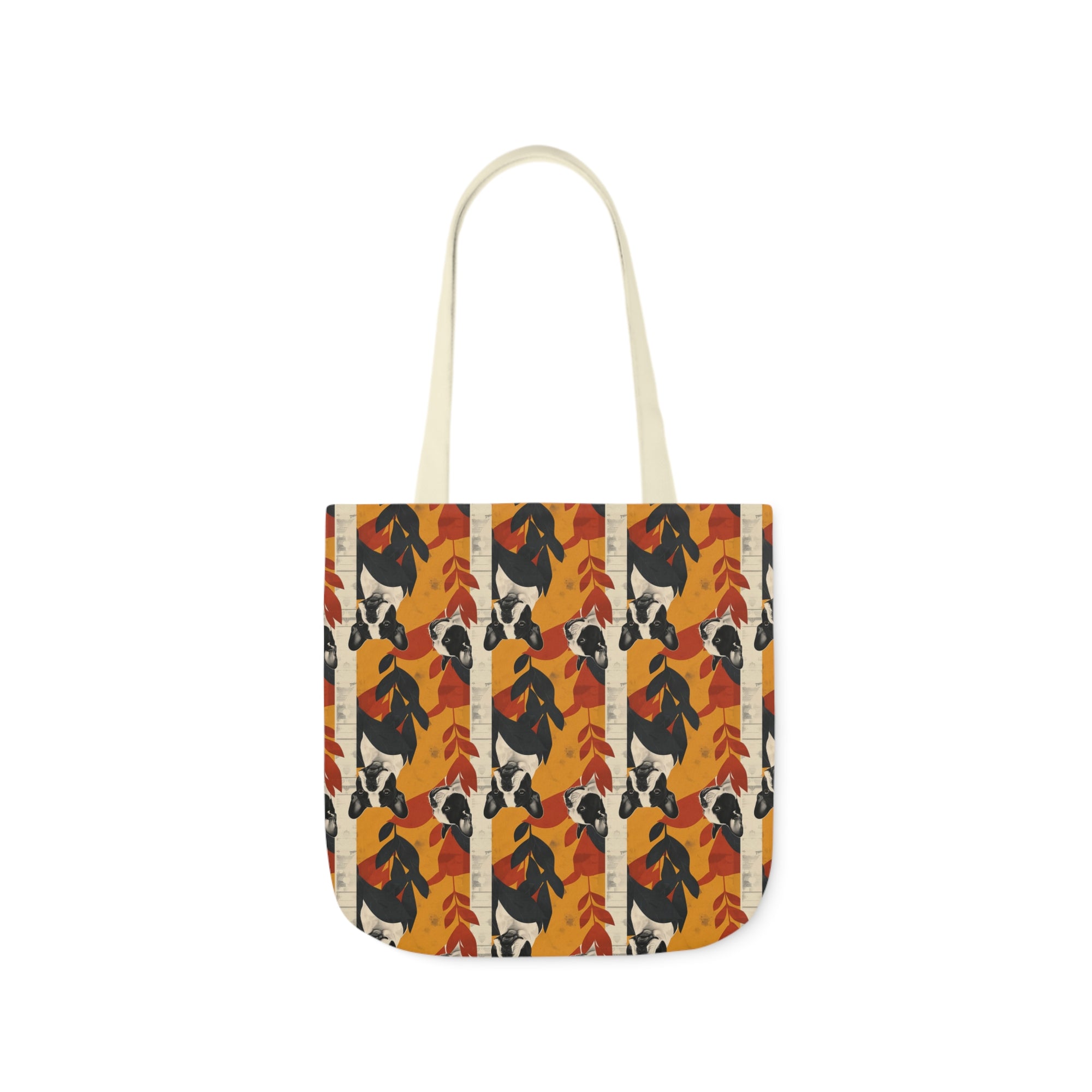 Chic Frenchie Charm Canvas Tote Bag