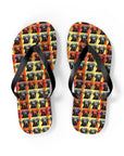 Whimsical Warhol Labrador Flip Flops