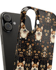 Nighttime Corgi Glow Stride Slim Phone Cases