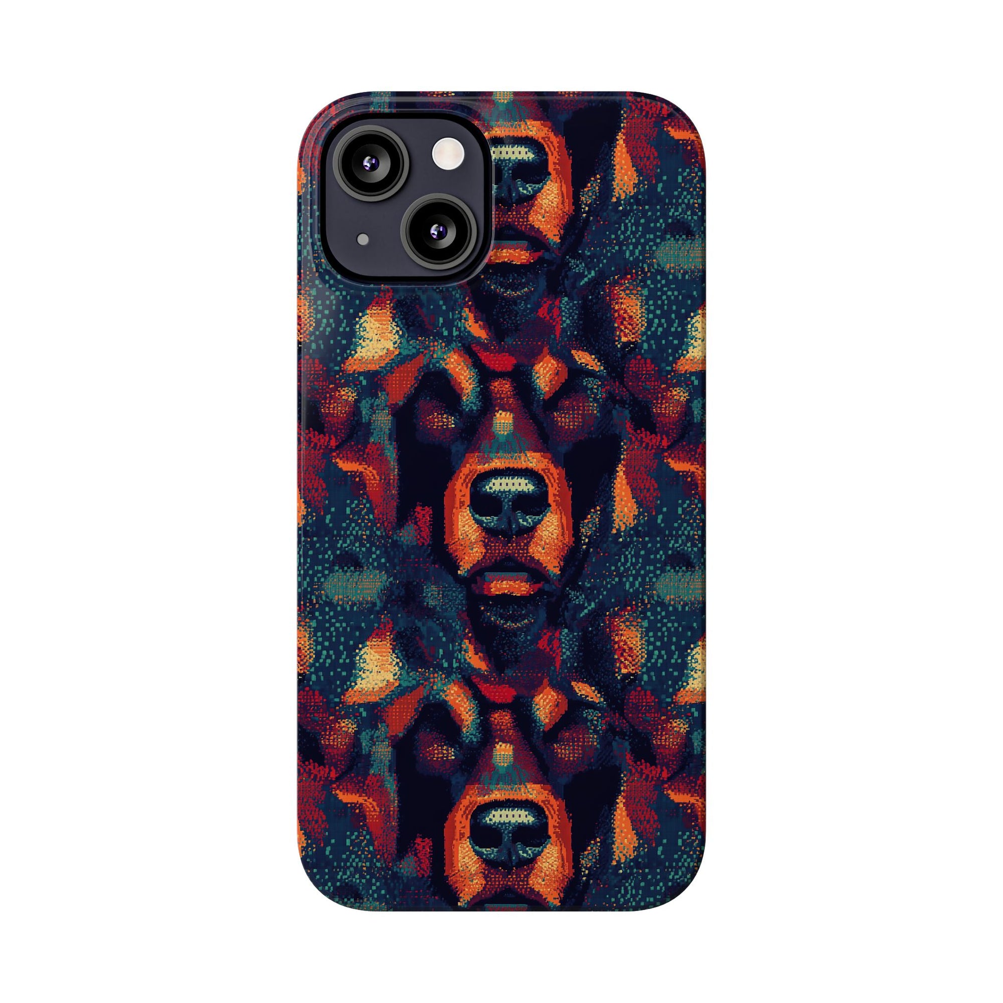 Rustic Rottie Charm Slim Phone Cases